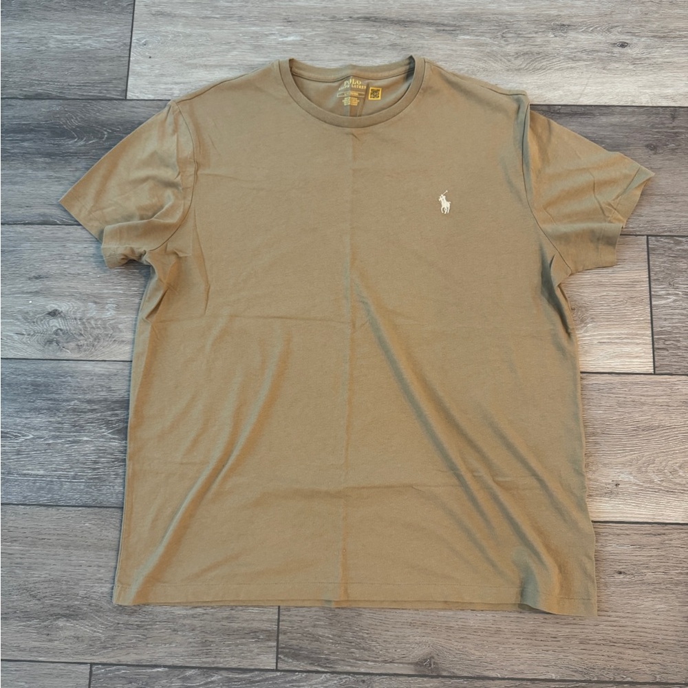 Polo by Ralph Lauren Men's Beige Short Sleeve Tee